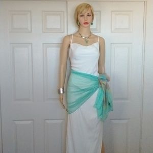 AQUA Cowl neck maxi dress